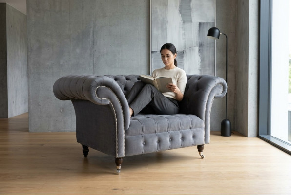 Chesterfield Sofa Kanapa Sofa Wieloosobowa 1,5 Miejscowa Kanapa Klasyczny Fotel Jedenosobowy