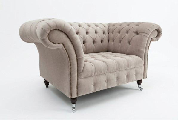 Sofa Chesterfield Sofas Kanapa Zestaw wypoczynkowy Tkanina Skóra 1,5-osobowa Fotel