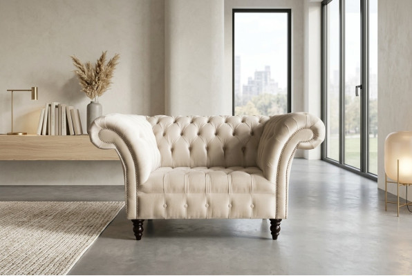 Chesterfield Sofa Kanapa Tapicerowana 1,5-osobowa Kanapka Sofa Klasyczna Jednoosobowa