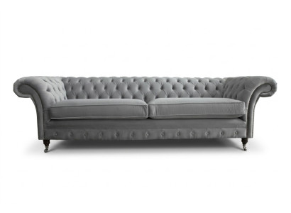 Chesterfield 4 miejsce do siedzenia Podkładka Couch Modern Style Skóra Materiał Sofa Kanapy Włókiennicze