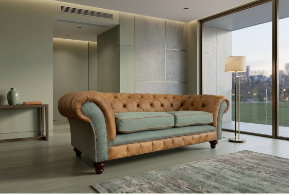 Designerska Sofa 3 miejsce do siedzenia Kanapa Podkładka Sofy Materiał Salon Włókienniczy Kanapa