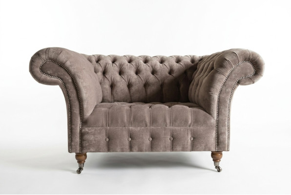 Chesterfield Fotel Kanapa telewizyjna 1-osobowa Sofa Tkanina Tapicerka Nowa Tkanina Kanapy