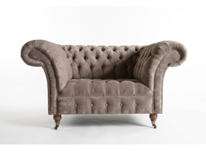 Chesterfield Fotel Kanapa telewizyjna 1-osobowa Sofa Tkanina Tapicerka Nowa Tkanina Kanapy
