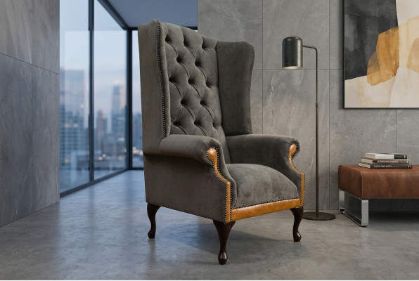Chesterfield Velvet Fotel Sofa Tapicerowane Sofy Design Luksusowa Kanapa Relaks Telewizja Nowa