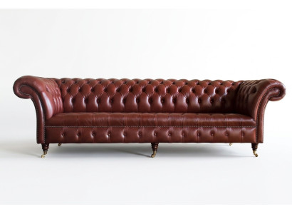 Xxl Duża sofa Chesterfield Sofa 4 miejsce do siedzenia Sofa Podkładka Luxury Classic Włókienniczy