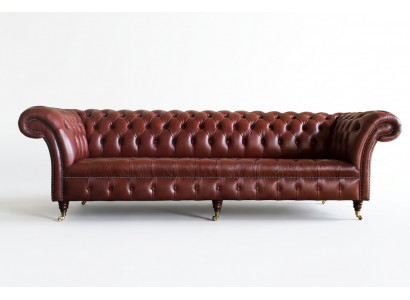 Xxl Duża sofa Chesterfield Sofa 4 miejsce do siedzenia Sofa Podkładka Luxury Classic Włókienniczy
