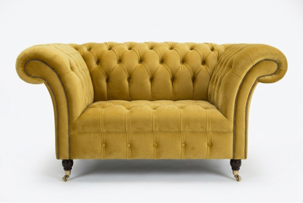 Fotel Chesterfield Siedzisko Tekstylia Tkanina Skóra sztuczna Skóra Kanapa Tapicerka Jednoosobowa