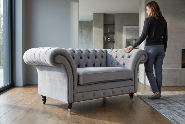 Sofa Chesterfield Kanapa Kanapa z zestawem tapicerskim 1,5-osobowa Sofy Klasyczna Jednoosobowa