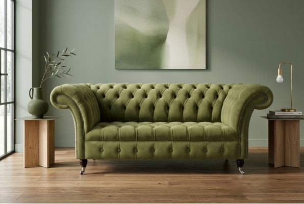 Fotel Chesterfield 2-osobowy tapicerowany fotel tekstylny welurowy skórzany kanapki sofy sofa