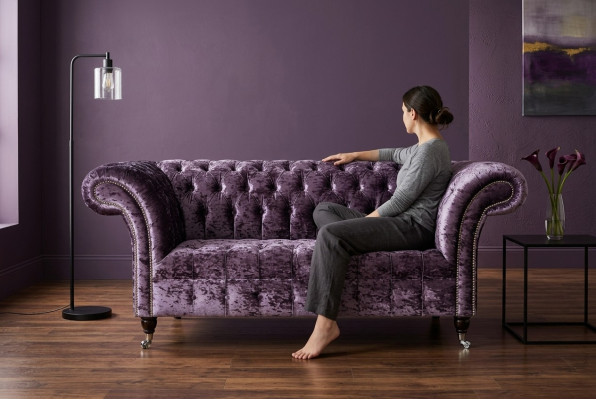 Chesterfield tapicerka kanapy Tkaniny Kanapy Sofa Zestaw wypoczynkowy Podłokietnik Nowy 2 osobowy