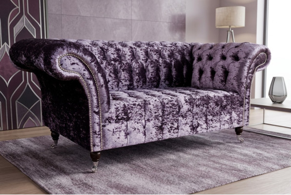 Chesterfield tapicerka kanapy Tkaniny Kanapy Sofa Zestaw wypoczynkowy Podłokietnik Nowy 2 osobowy