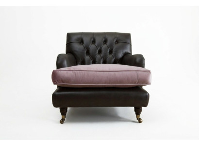 Fotel telewizyjny Klubowy Fotel Lounge Tkanina Skóra Elegancki Design ChesterfieldTapicerka