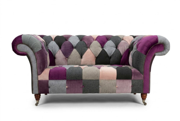 Chesterfield 2 miejsce do siedzenia Sofa Włókienniczy Couch Podkładka Design Kolorowe Sofy