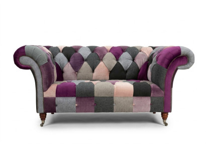 Chesterfield 2 miejsce do siedzenia Sofa Włókienniczy Couch Podkładka Design Kolorowe Sofy
