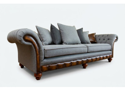 Klasyczna Sofa Chesterfield Design 4 miejsce do siedzenia Podkładka Luksusowe Kanapy Włókiennicze