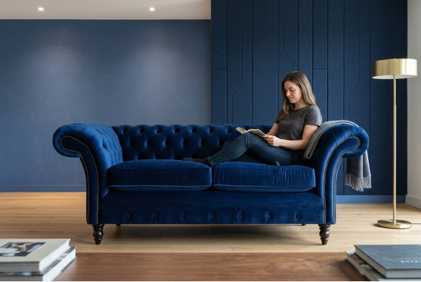 Sofa Chesterfield 2-osobowa Kanapa Tapicerowana Projektant Fotele Sofy Komplet Dwuosobowy