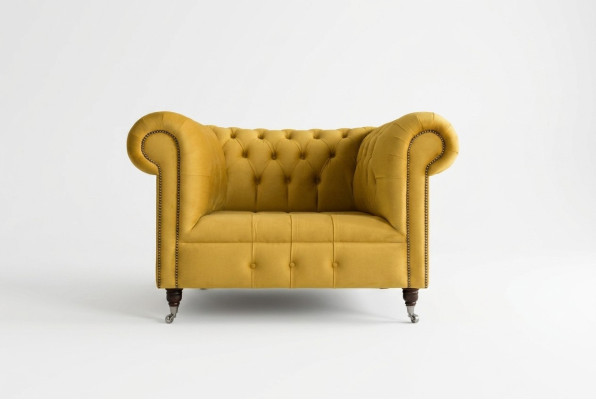 Chesterfield Design Sofa Fotel Kanapa Luksus Tapicerka Tekstylna Kanapy Fotelik