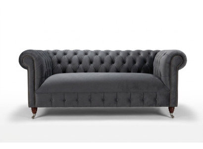 Nowoczesna, trzyosobowa, luksusowa sofa do salonu w kolorze szarym, 3-miejsce siedzące