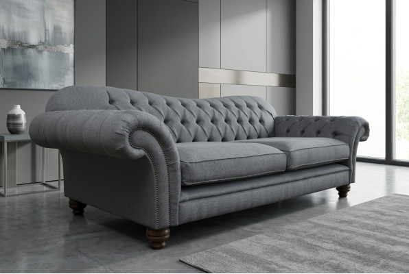 Sofa 4 miejsce do siedzenia Projekt kanapy Chesterfield Siedziba Ustawić Skórę Włókienniczą Podkładka Nowość
