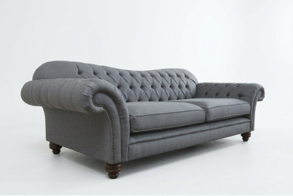 Sofa 4 miejsce do siedzenia Projekt kanapy Chesterfield Siedziba Ustawić Skórę Włókienniczą Podkładka Nowość