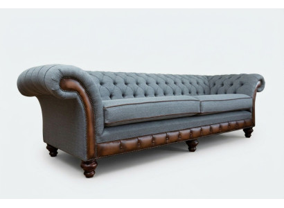 Sofa skórzana Chesterfield Sofa materiałowa Sofa Podkładka Salon Wykonane na miarę