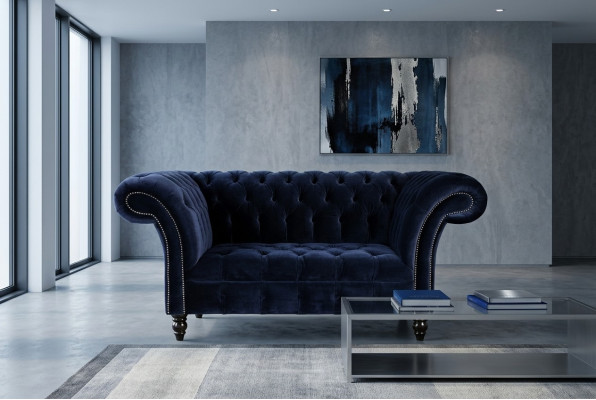 Chesterfield Sofa Couch Zestaw wypoczynkowy 1,5-osobowa Sofa Klasyczna Fotel jednoosobowy