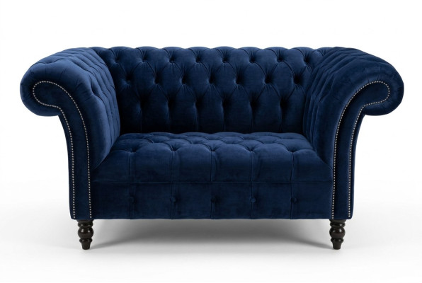 Chesterfield Sofa Couch Zestaw wypoczynkowy 1,5-osobowa Sofa Klasyczna Fotel jednoosobowy