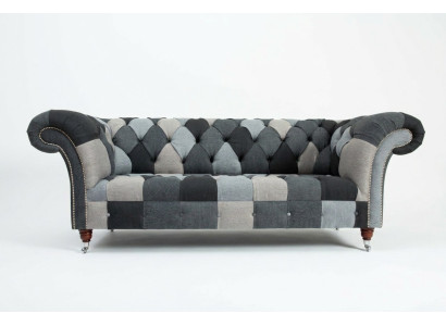 Sofa 3 miejsce do siedzenia Projekt kanapy Chesterfield Siedziba Ustawić Skórę Włókienniczą Podkładka Nowość
