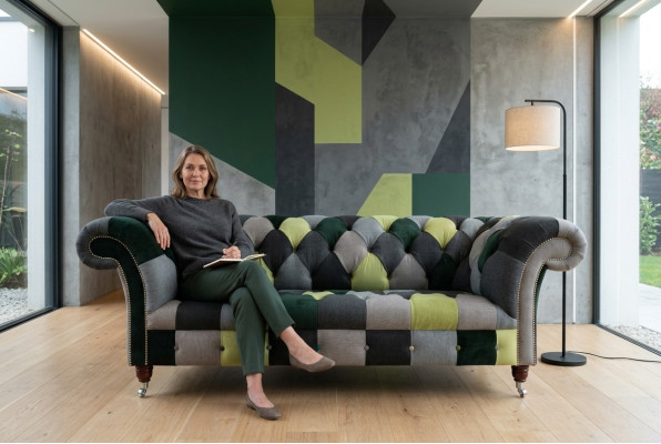 Kanapa trzyosobowa Podkładka designerska sofa trzyosobowa Siedziba sofy trzymiejscowa Chesterfield Nowość