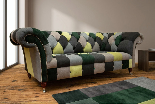 Kanapa trzyosobowa Podkładka designerska sofa trzyosobowa Siedziba sofy trzymiejscowa Chesterfield Nowość