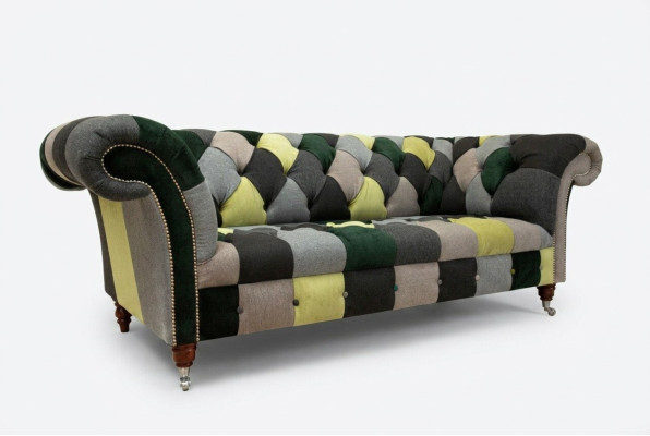 Kanapa trzyosobowa Podkładka designerska sofa trzyosobowa Siedziba sofy trzymiejscowa Chesterfield Nowość
