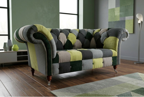 Designerska Sofa Chesterfield 2 miejsce do siedzenia Podkładka Sofy Materiał Sofy do salonu