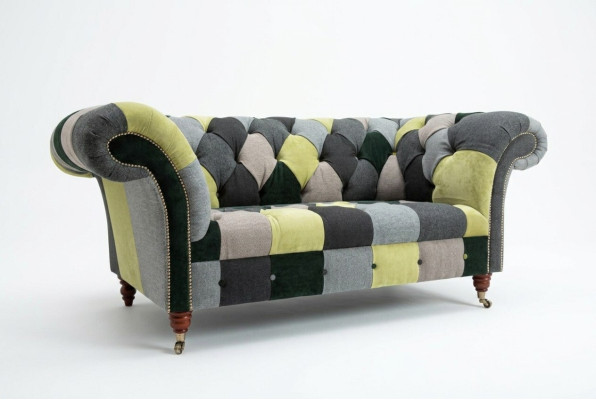 Designerska Sofa Chesterfield 2 miejsce do siedzenia Podkładka Sofy Materiał Sofy do salonu