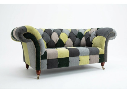 Designerska Sofa Chesterfield 2 miejsce do siedzenia Podkładka Sofy Materiał Sofy do salonu