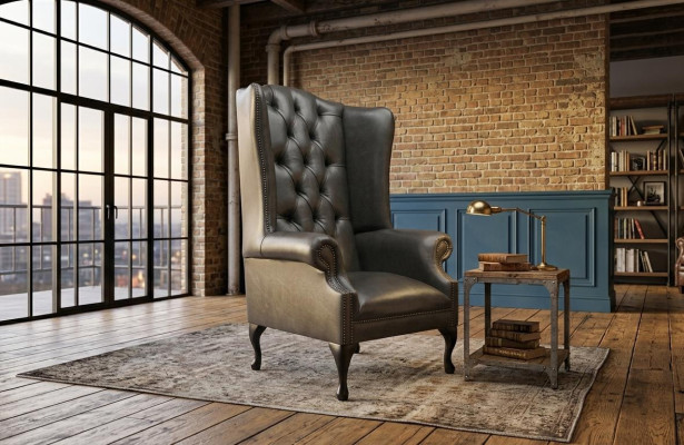 Fotel z podnóżkami Chesterfield jednoosobowy kanapa sofa kanapa Relaks tapicerka z weluru, skóry, tkaniny