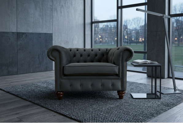 Chesterfield Design Fotel Kanapa Obicie Luksusowy Materiał Kanapa 1-osobowa Jeden osobowy