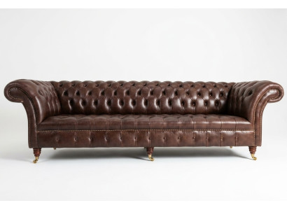 Sofa 4 miejsce do siedzenia Couch design Chesterfield Podkładka Siedziba Ustawić Skóra Włókienniczy Nowość
