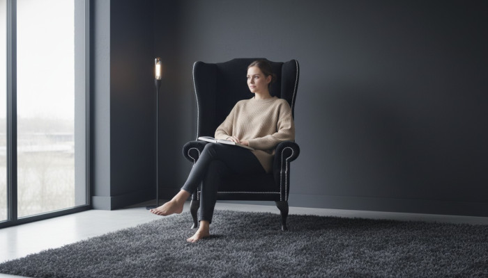 Fotel 1-osobowy relaksacyjny Chesterfield pokryty tkaniną welurową do nowego kanapy sofy do salonu.