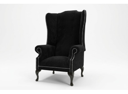 Fotel 1-osobowy relaksacyjny Chesterfield pokryty tkaniną welurową do nowego kanapy sofy do salonu.