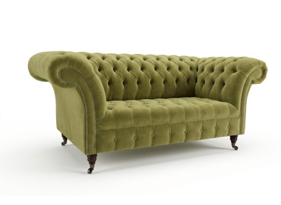 Zielona sofa Kanapa Chesterfield Meble tapicerowane Tkanina Skóra Kanapy Nowe
