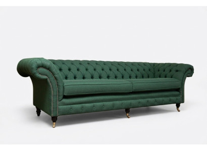 Sofa Button Chaesterfield Sofy 4 miejsce do siedzenia Sofa Podkładka Materiał Meble do salonu