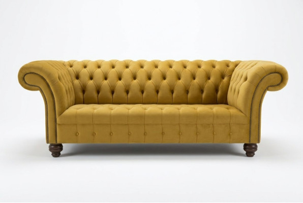 Projektant Chesterfield Zestaw sofowy Sofa Kanapa Podkładka Zestaw z Aksamitu 4-częściowy.