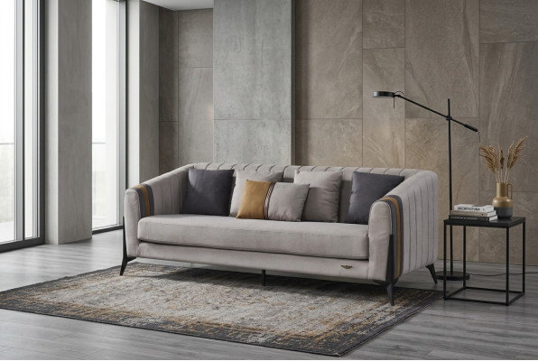 Klasyczna 3 miejsce do siedzenia designerska sofa Podkładka sofy kanapy Skóra trzyosobowa