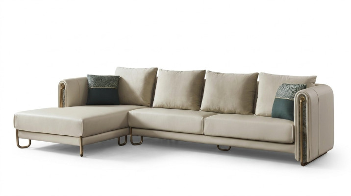 Sofa Kanapa Podkładka Ustawić Żywy krajobraz Design Narożnikowa kanapa Skóra L kształt