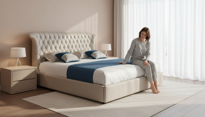 Łóżko tapicerowane łóżka Łóżko Podkładka Designer Hotel Chesterfield luksusowy design