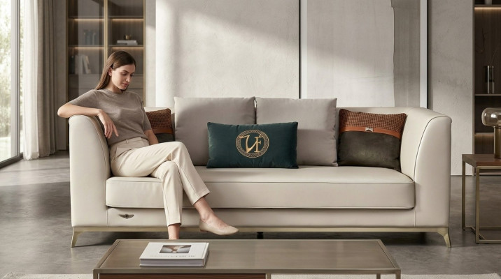 Zestaw sofowy 3+1 miejsce do siedzenia Zestaw Design Sofy Deco Podkładka Kanapy Relaks Skóra