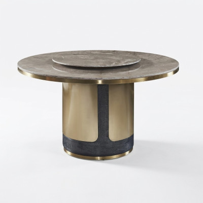 Design Drewno Tabela Okrągły Stół obiadowy Okrągłe Stoły do ​​jadalni 135cm Deco Luxury Class