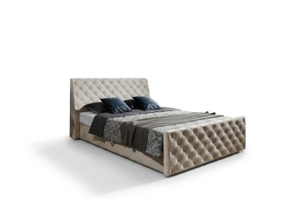 Chesterfield Łóżko Łóżko Skóra 180x200cm Podkładka Marriage Design Skóra Hotel Meble