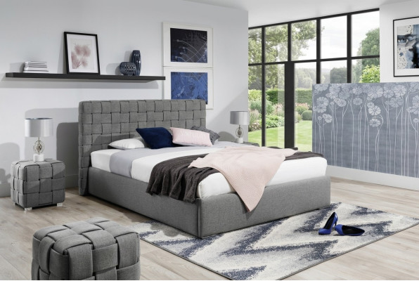 Łóżko Tapicerowane Design Luksusowe Podwójne Łóżka Hotelowe Sypialnia Małżeńska Nowe 200x200cm.