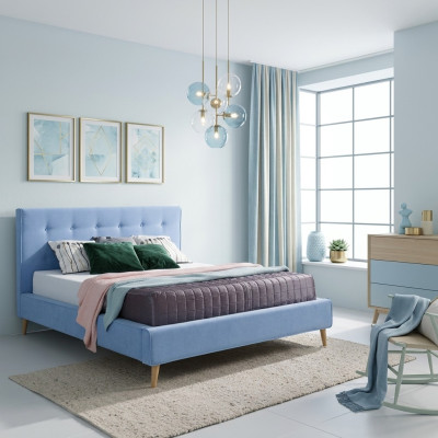 Hotel Chesterfield Luksusowe Łóżko Niebieska Sypialnia Angielskie Łóżka 180 x 200cm Nowe